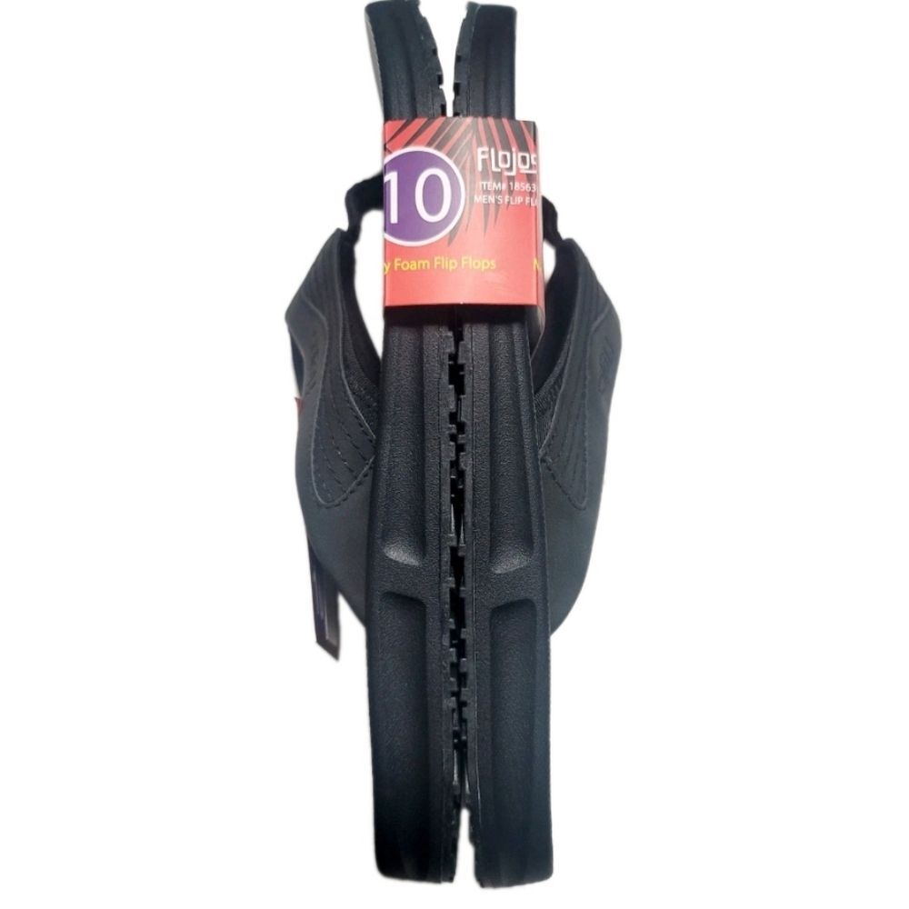 Flojos Men's 10 Memory Foam Flip Flop MEMEX Footbed Arch Support Black NWT - Picture 8 of 10